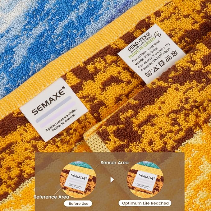SEMAXE Luxury Bath Towel for Bathroom, 100% Cotton Towel