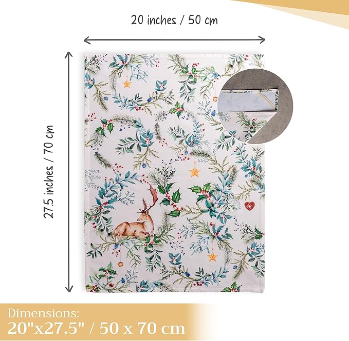 Maison d' Hermine Kitchen Towels Set of 3 100% Cotton 20" x 27.5" Reusable