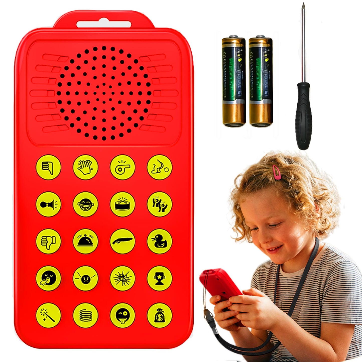 Sound Effects Machine 20 Hilarious Sounds Fart Machine Easter Basket Stuffers Noise Maker Prank for 3 4 5 6 7 8 9 10 11 12 13 Year Old Kids Gifts for Boys Girls (Include 2 AAA Battery)