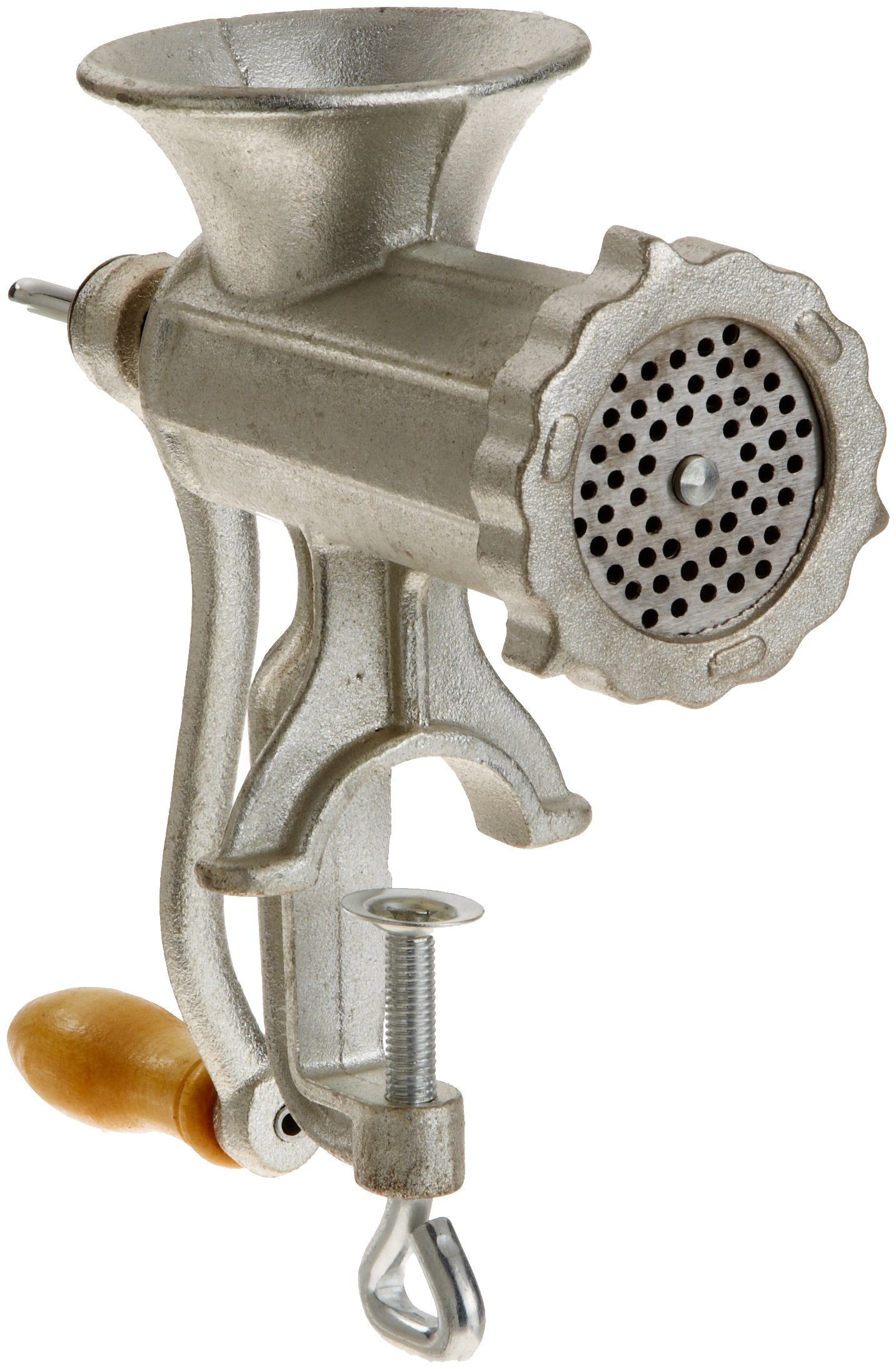 Meat Grinder with Tabletop Clamp- Cast Iron Meat Mincer and Sausage Maker Includes 3 Cutting Disks