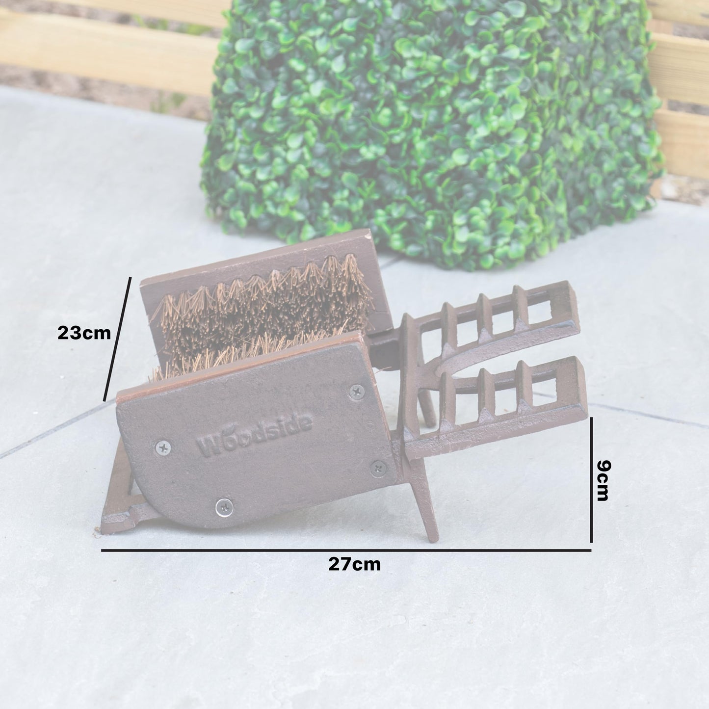 Woodside Cast Iron 3 in 1 Boot Brush, Jack & Scraper Outdoor Shoe Mud Cleaner