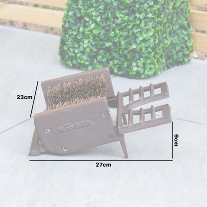 Woodside Cast Iron 3 in 1 Boot Brush, Jack & Scraper Outdoor Shoe Mud Cleaner