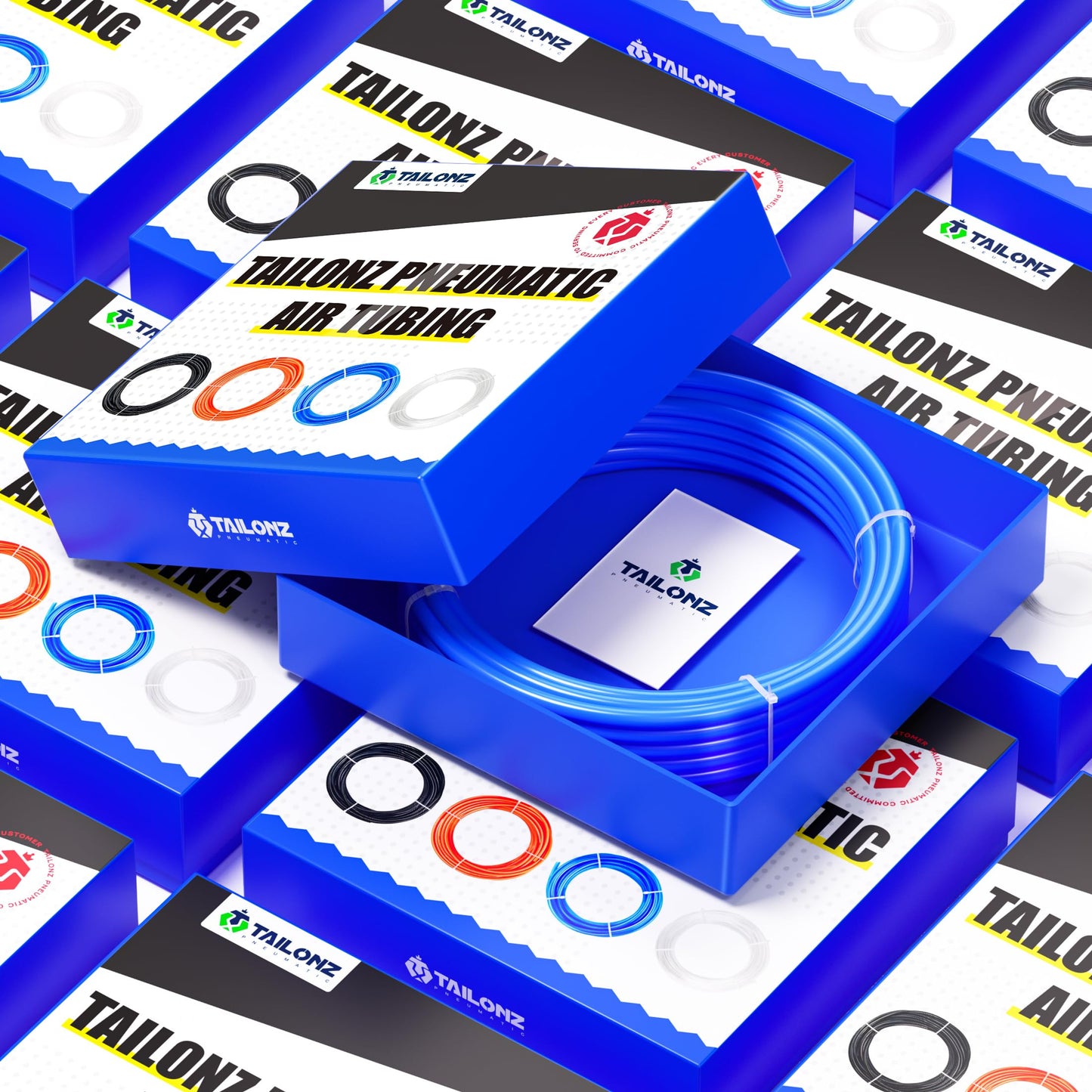 TAILONZ PNEUMATIC Blue 8mm OD 5mm ID Polyurethane PU Air Hose Pipe Tube Kit 10 Meter 32.8ft
