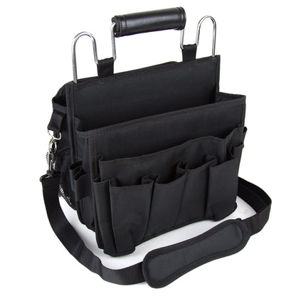 Salon Supply Co Open Hair Stylist Case – Sturdy Metal Frame Hairdresser Bag – Cosmetology Organizer for Hair Stylists – Hair Styling Tool Bag and Storage Organizer