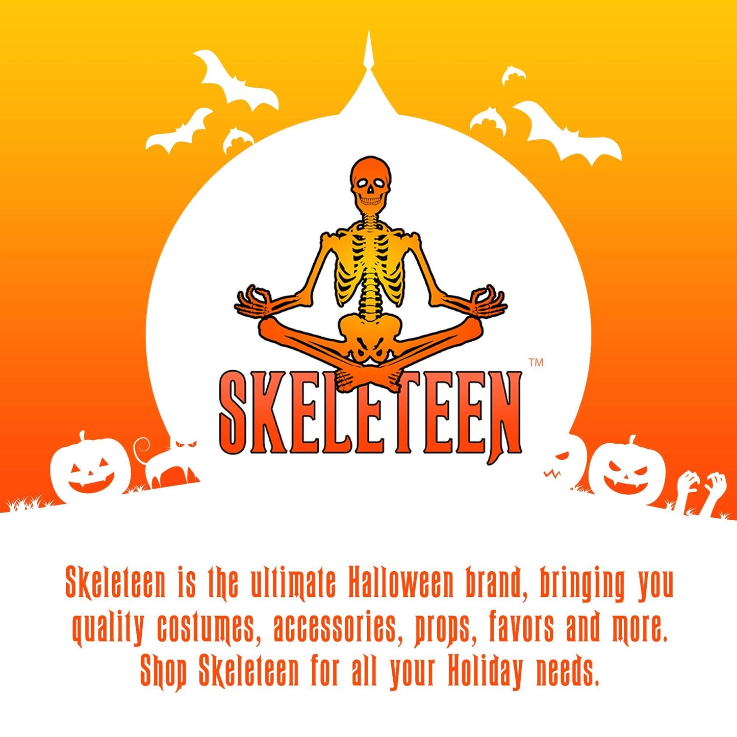 Skeleteen Bone Hand Skeleton Gloves - Skeleton Accessories Stretch Elbow Gloves for Adults and Kids