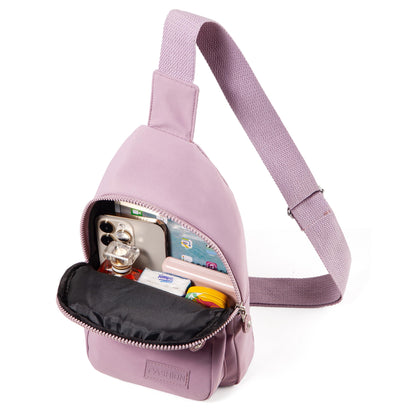 Small Sling Backpack Crossbody Sling Bag for Women, Chest Bag Daypack Fanny Pack Cross Body Bag for Outdoors Hiking Traveling - Black