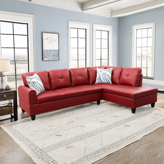NicBex 97" L Shaped Couch Sectional Couches for Living Room, 2-Piece Modular Sofa with Movable Chaise & Deep Seat for Apartment, Bedroom, Office, Off-Brown