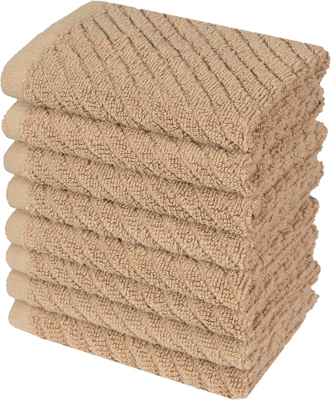 Bumble Towels Premium Kitchen Dish Cloths | 8 Pack | Diagonal Deluxe Dish Cloth