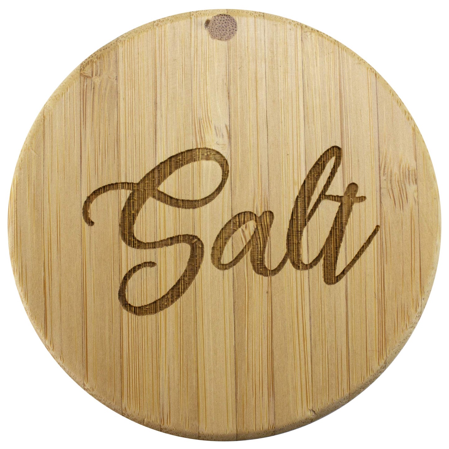 Totally Bamboo Salt Cellar Bamboo Storage Box with Magnetic Swivel Lid, 6 Ounce Capacity, Salt Engraved on Lid