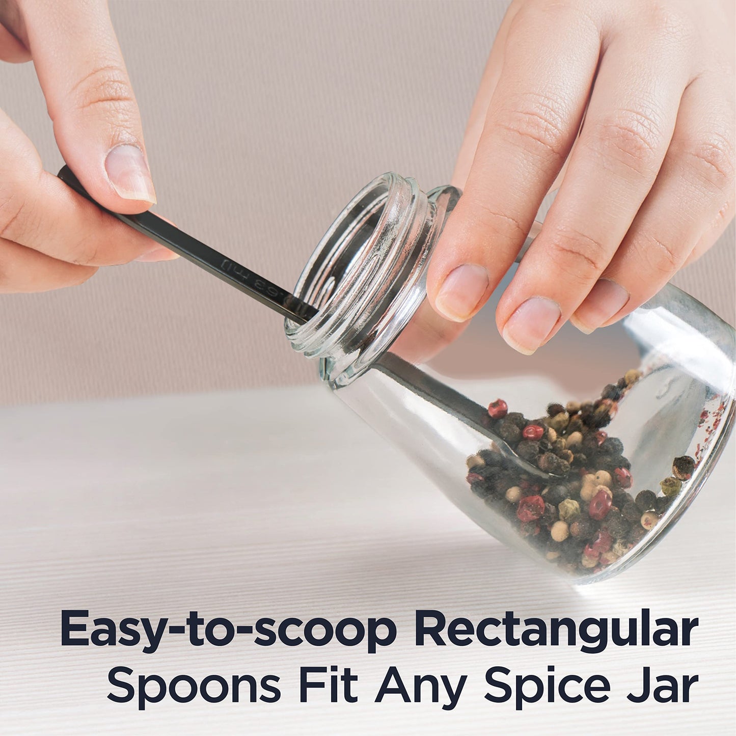 Deiss PRO Heavy Duty Stainless Steel Measuring Spoons for Cooking Spices Dry or Liquid Ingredients Fits in Spice Jar Adjustable Measuring Spoon Set of 7 Measuring with Leveler Measuring Spoons Set