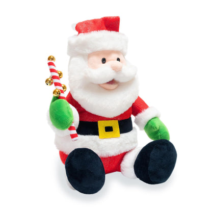Cuddle Barn | Jingling Santa 11" Singing Santa Claus Christmas Plush Toy | Funny Animated Xmas Gift Holiday Musical Decoration | Sings Jingle Bell Rock
