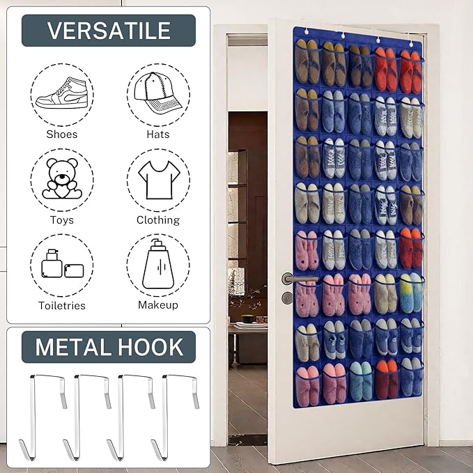 40-Pocket Over the Door Shoe Organizer