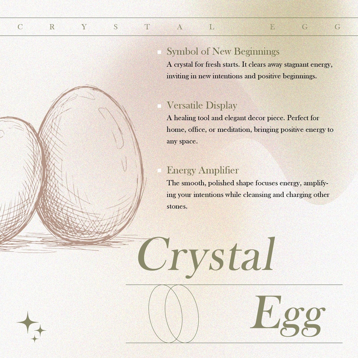 Sportmusies Natural Ocean Jasper Stone Egg Figurine Home Office Easter Decoration, Reiki Healing Crystal for Yoga Meditation, 1.69-2.28 inches