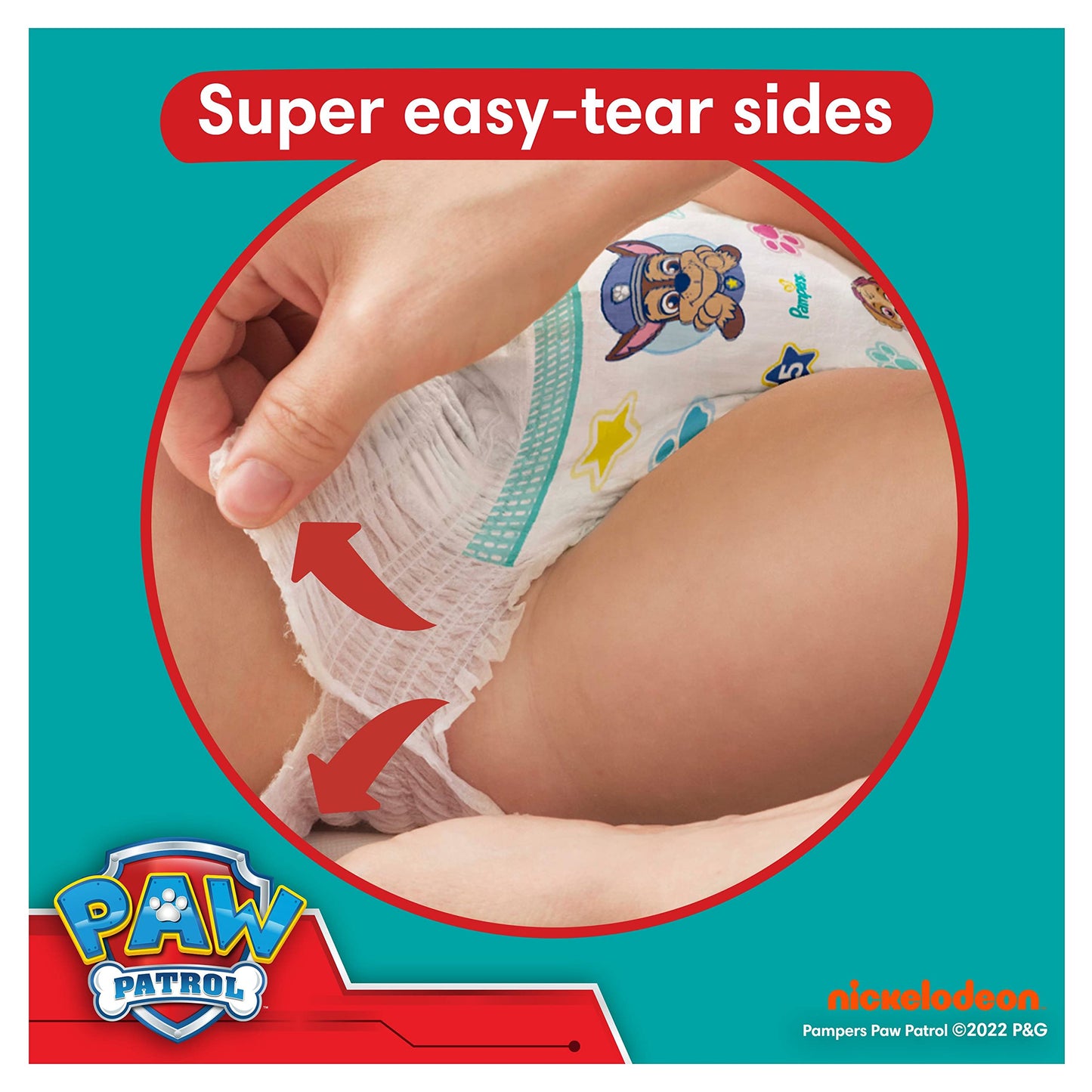 Pampers Baby-Dry Nappy Pants Paw Patrol Edition Size 4, 180 Nappies, 9kg-15kg, with Our 360° Pants Fit to Help Prevent Leaks