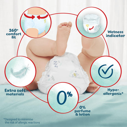 Pampers Harmonie Nappy Pants Size 5, 144 Nappies, 12kg-17kg, Monthly Pack, Gentle Skin Protection and 360° Comfort Fit
