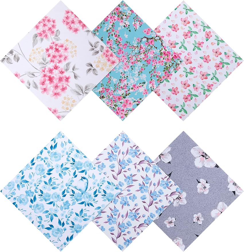 6PCS Thickened Glasses Cleaning Cloth Elegant Flower Design Microfiber Cleaning