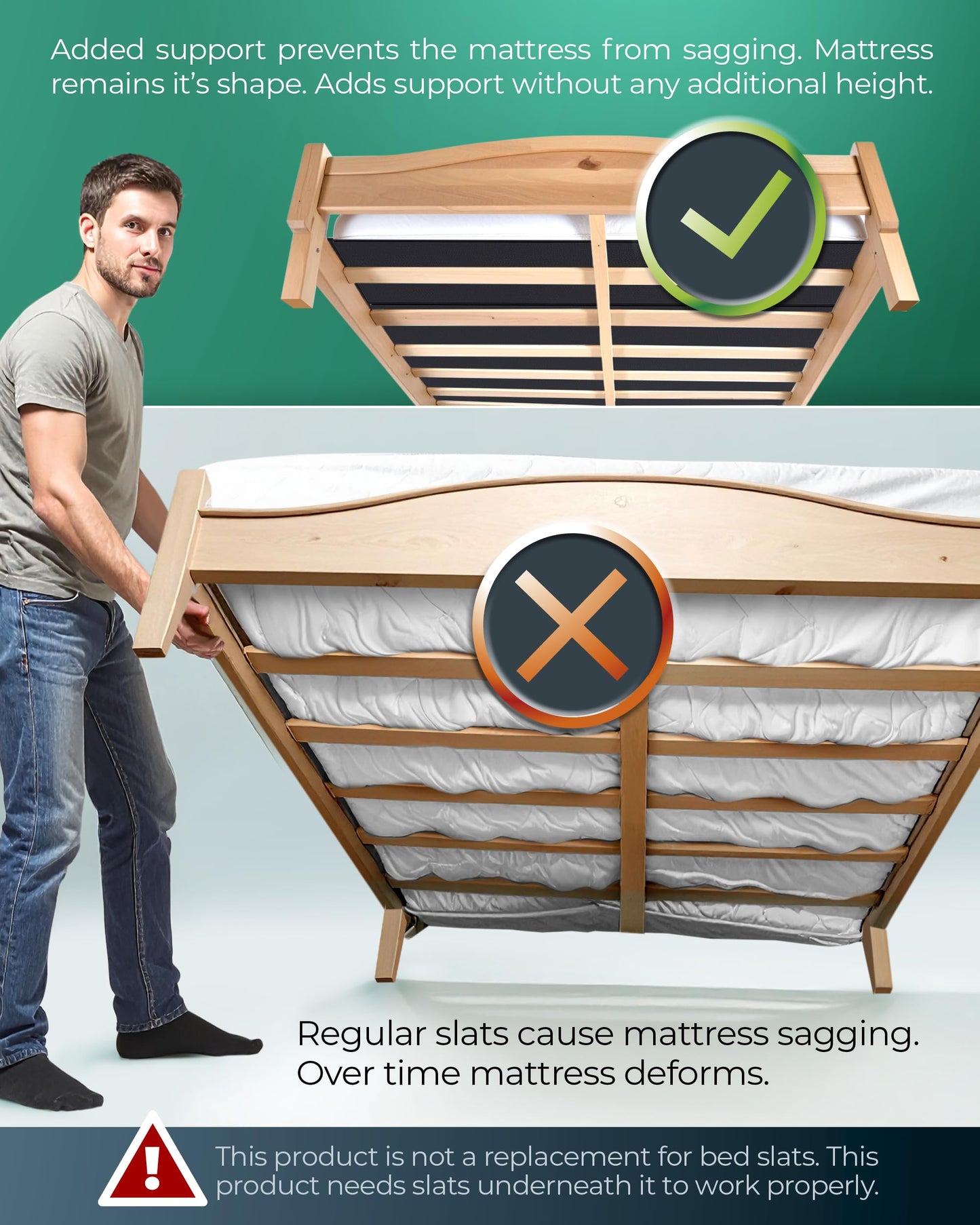 Golden Home Essentials Premium 10mm King Size Bunkie Board (76" x 80") – Slim Low-Profile Mattress Support – Quiet, Moisture-Resistant, Lightweight Bed Board for Platform & Slatted Frames