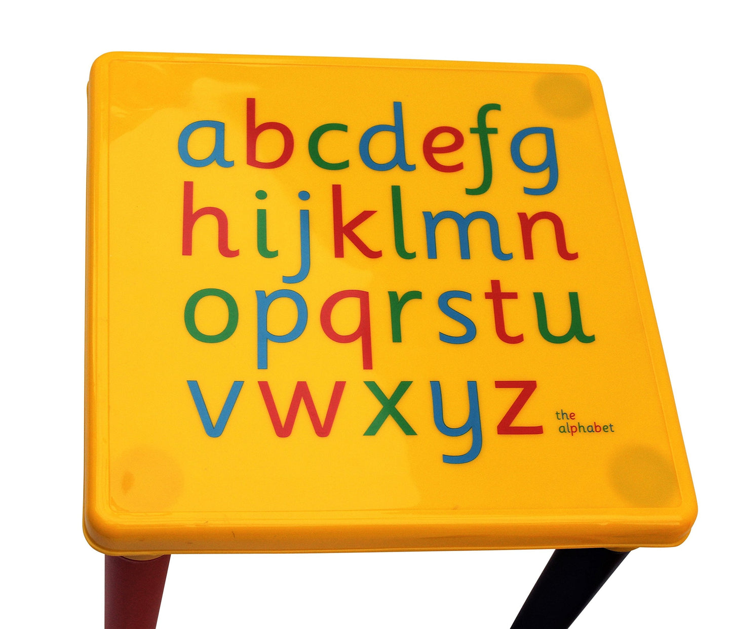 HH Home Hut Table and Chair Set Childs ABC Play Alphabet Childrens Plastic Kids Toddlers Furniture Learn & Play Educational (Yellow)