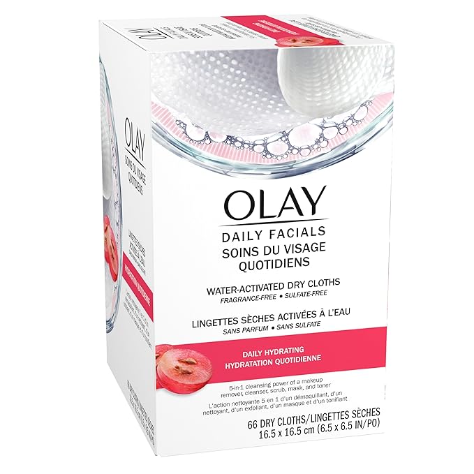 Olay Makeup Remover Wipes, Daily Facials Hydrating Face Cleanser