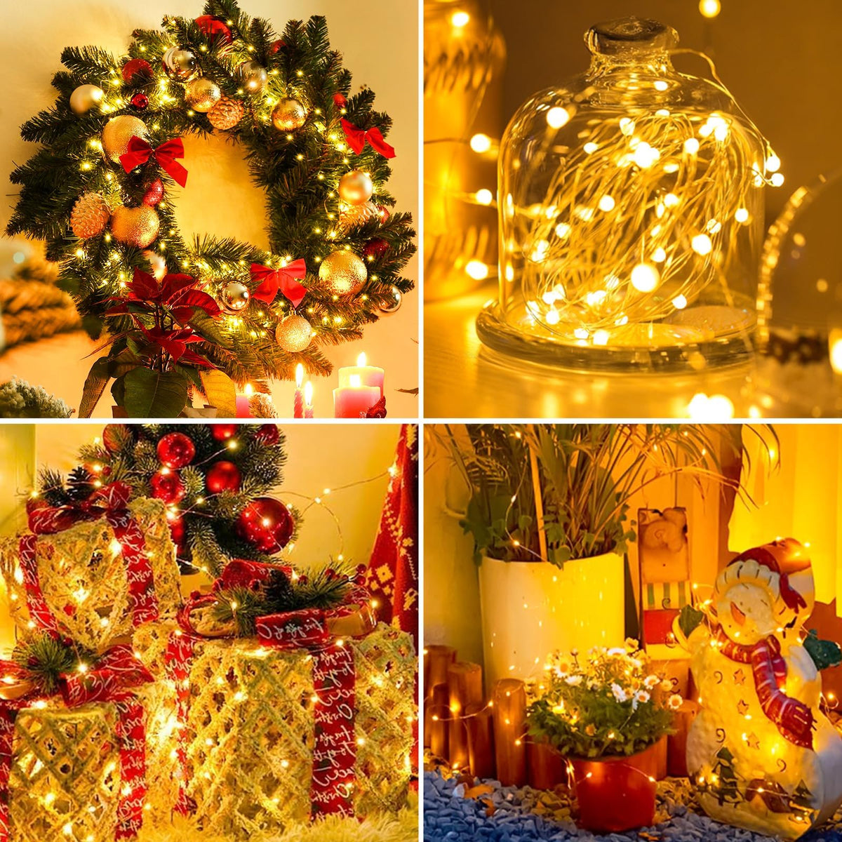 Fairdeer 12 Pack Fairy Lights Battery Operated - 7ft 20 Led Twinkle Lights 3 Modes, Bulk Mini String Lights Waterproof for Mason Jars Vases DIY Party Wedding -Warm White & Cold White