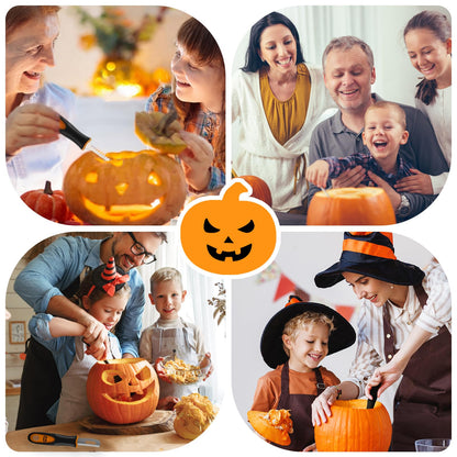 TAVOLOZZA Fine Arts Professional Pumpkin Carving Kit, 26 PCS Heavy Duty Stainless Steel Tools with 9 Knives, Saw & Scoop, Halloween Carving Set with Stencils for Adults & Kids to DIY Jack-o-Lanterns