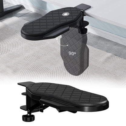 Ergonomics Desk Extender Tray, Table Mount Arm Wrist Rest Shelf, 90° Foldable Elbow Arm Support,Foldable, 180° Swivel, Computer Desk Extender Tray for Home and Office (Folding and Rotating)