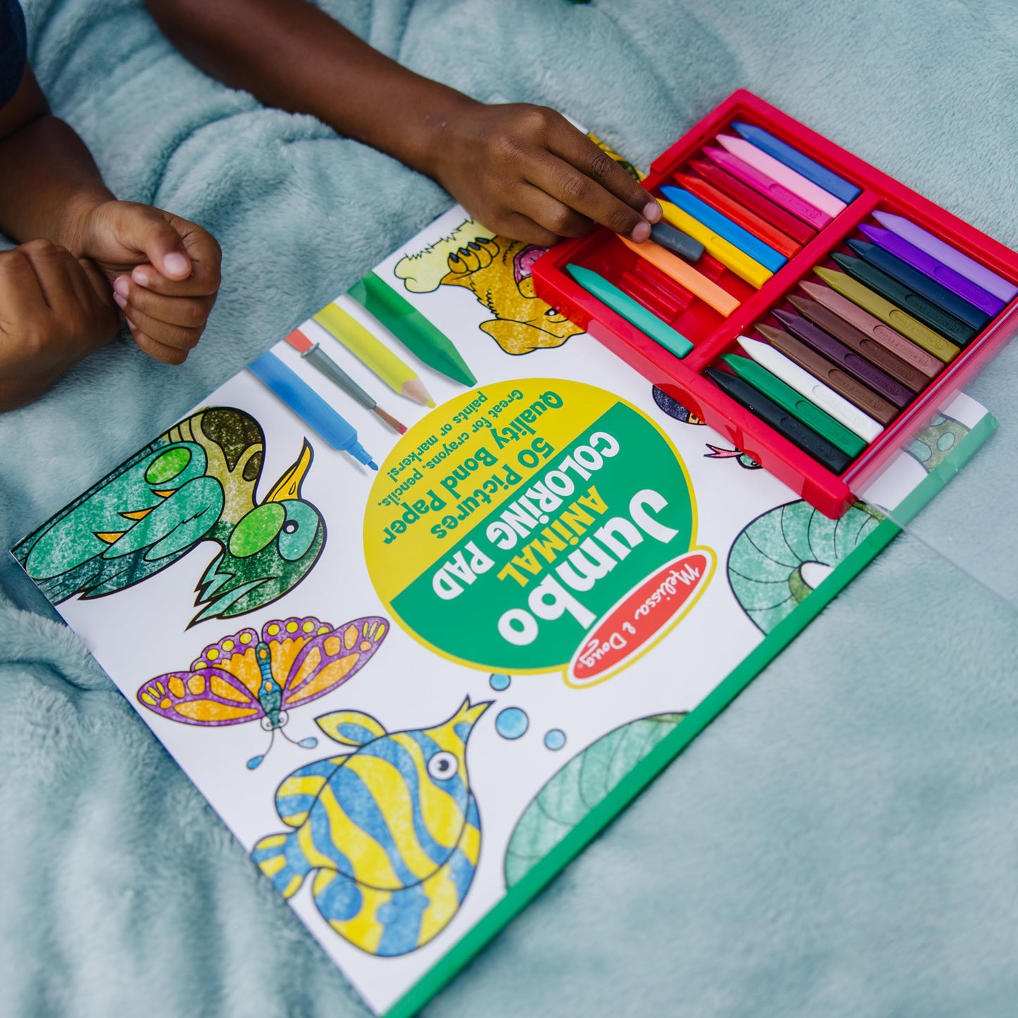 Melissa & Doug Jumbo Coloring Pad (11 x 14 inches) - Animals, 50 Pictures