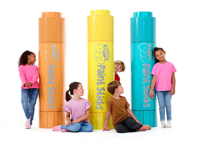 Paint Pop Paint Sticks For Kids - 30 Pack Assorted Colours & Giant Storage Tube - Twist & Paint, Mess-Free, Fast Drying Action, Easy Clean Up, Vibrant Colours, Multi-Surface,0.5 Liters