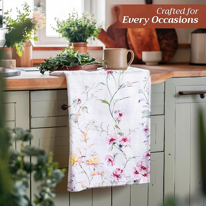 Maison d' Hermine Kitchen Towels Set of 3 100% Cotton 27.50" x 20" Reusable