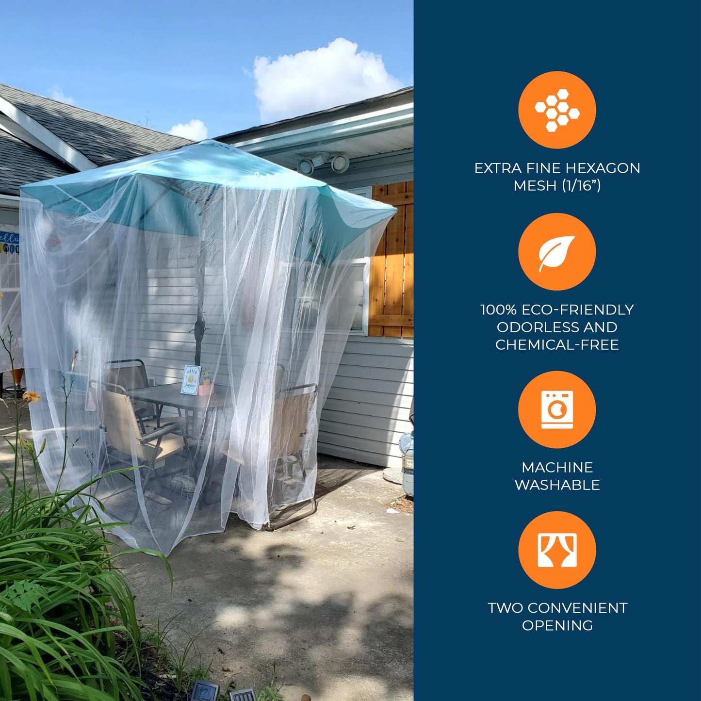 MEKKAPRO Ultra Large Mosquito Net with Carry Bag, Mosquito Netting for Bed with 2 Openings, Bug Netting for Patio, Camping and Travel with Hanging Kit