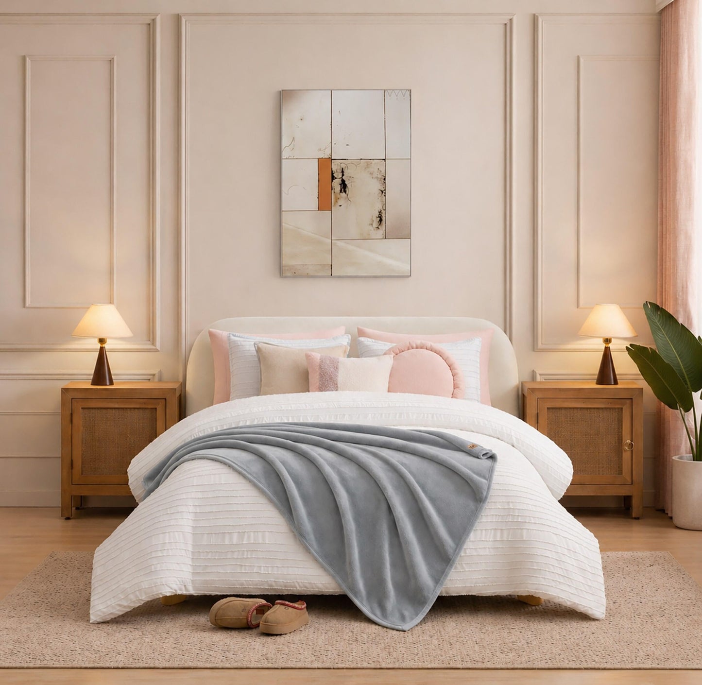 UGG Coco Plush Fleece Throw Blanket – Soft & Cozy Blanket for Couch, Bed & Sofa, Perfect for Home Decor, House Warming Gifts or Luxurious Birthday Gifts for Women, 50" x 70", Seal Gray