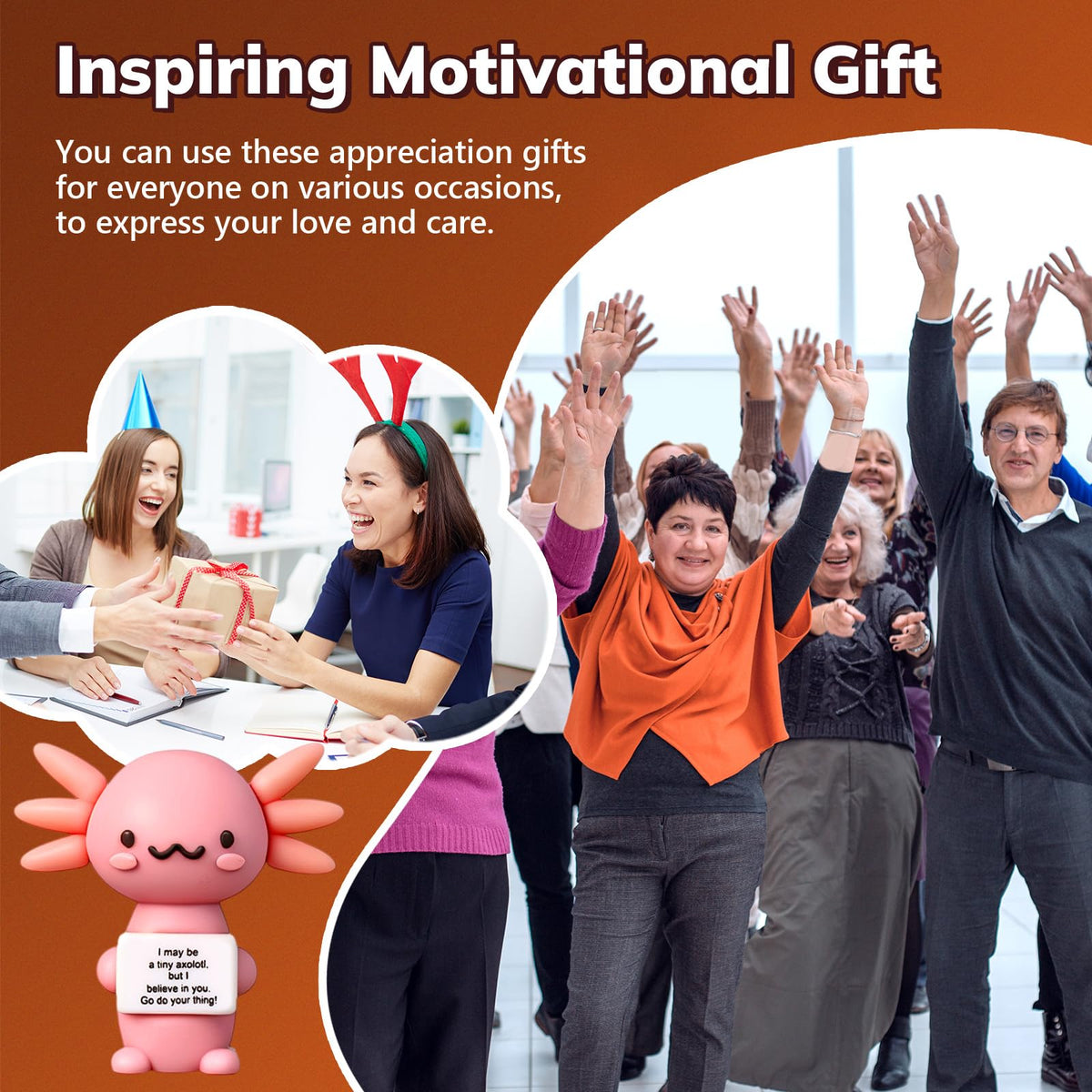 Gejoy 16 Pcs Mini Rubber You Rock Toys Set Mini Rock Figures Positive Gifts Desktop Ornaments and Decorations Inspirational Gifts for Employees, Staff, Teachers, Teams, and Friends (Novel)