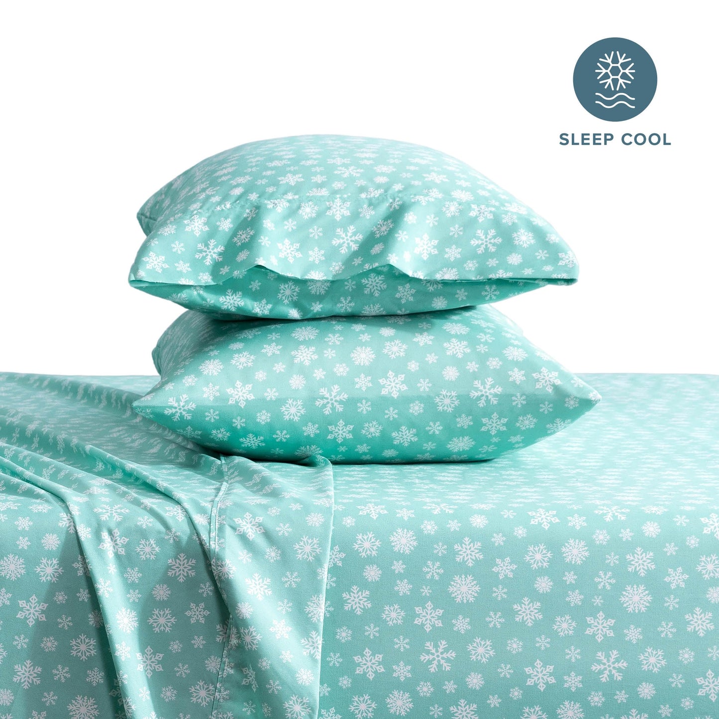 Bare Home Queen - Christmas Sheet Set - Luxury 1800 Ultra - Double Brushed Soft Microfiber - Deep Pockets - Easy Fit - 4 Piece Set - Holiday Bed Sheets (Queen, Snowdrift)