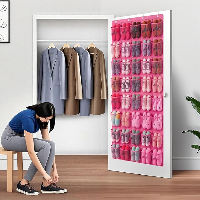40-Pocket Over the Door Shoe Organizer