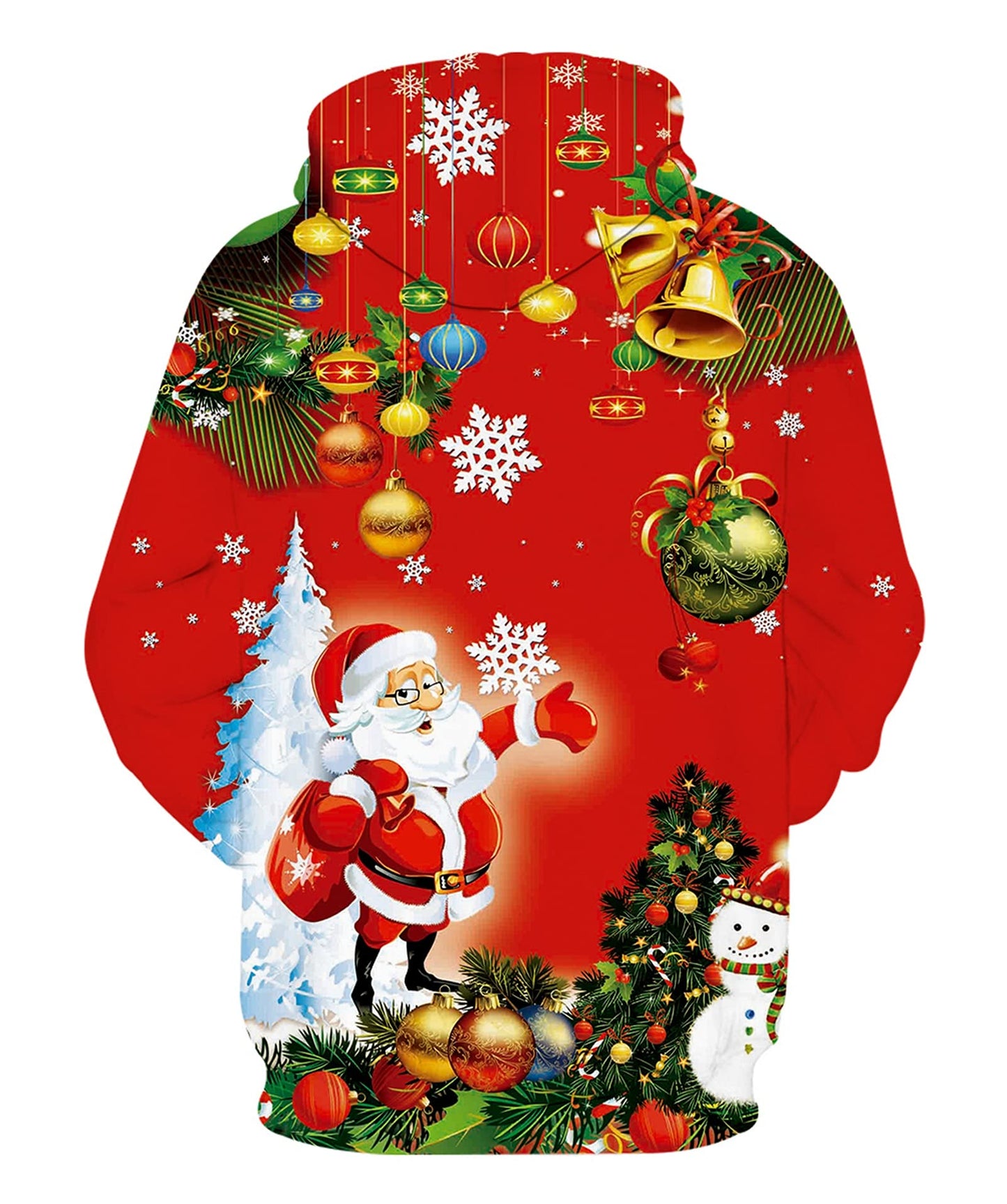 LAIDIPAS Happy Christmas Hoodies for Men Women Unisex Funny Graphic Sweatshirt for Christmas Party XL