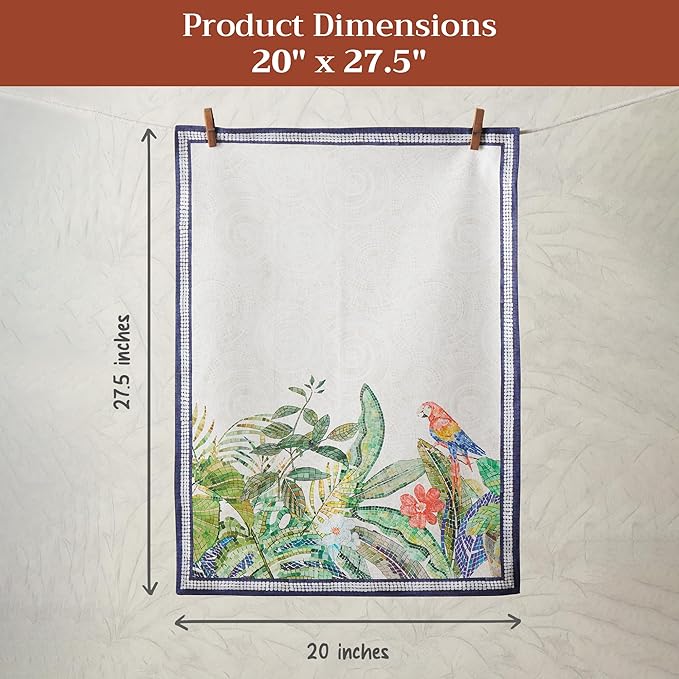 Maison d' Hermine Kitchen Towel 100% Combed Cotton Premium Set of 3 Soft
