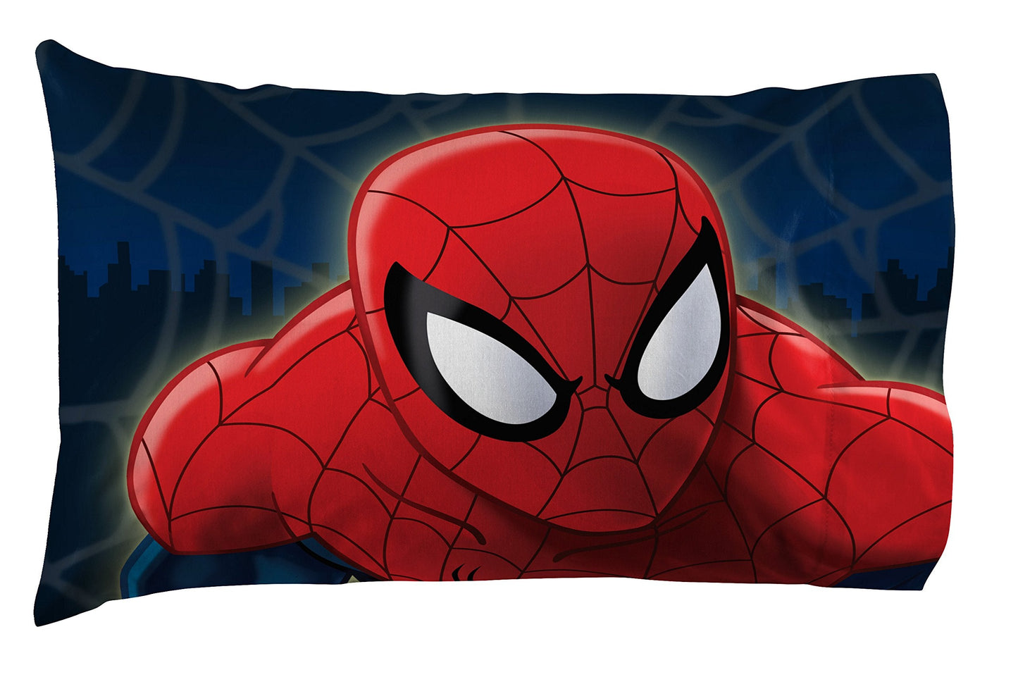 Jay Franco Kids Sheet Set with Fitted, Flat Sheets & Pillow Cover - Ultra-Soft Bedding with Pillowcase for Room Decor, Blue - Spiderman, 4 Piece Full
