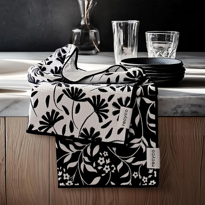 RECYCO Waffle Kitchen Towel Set of 2