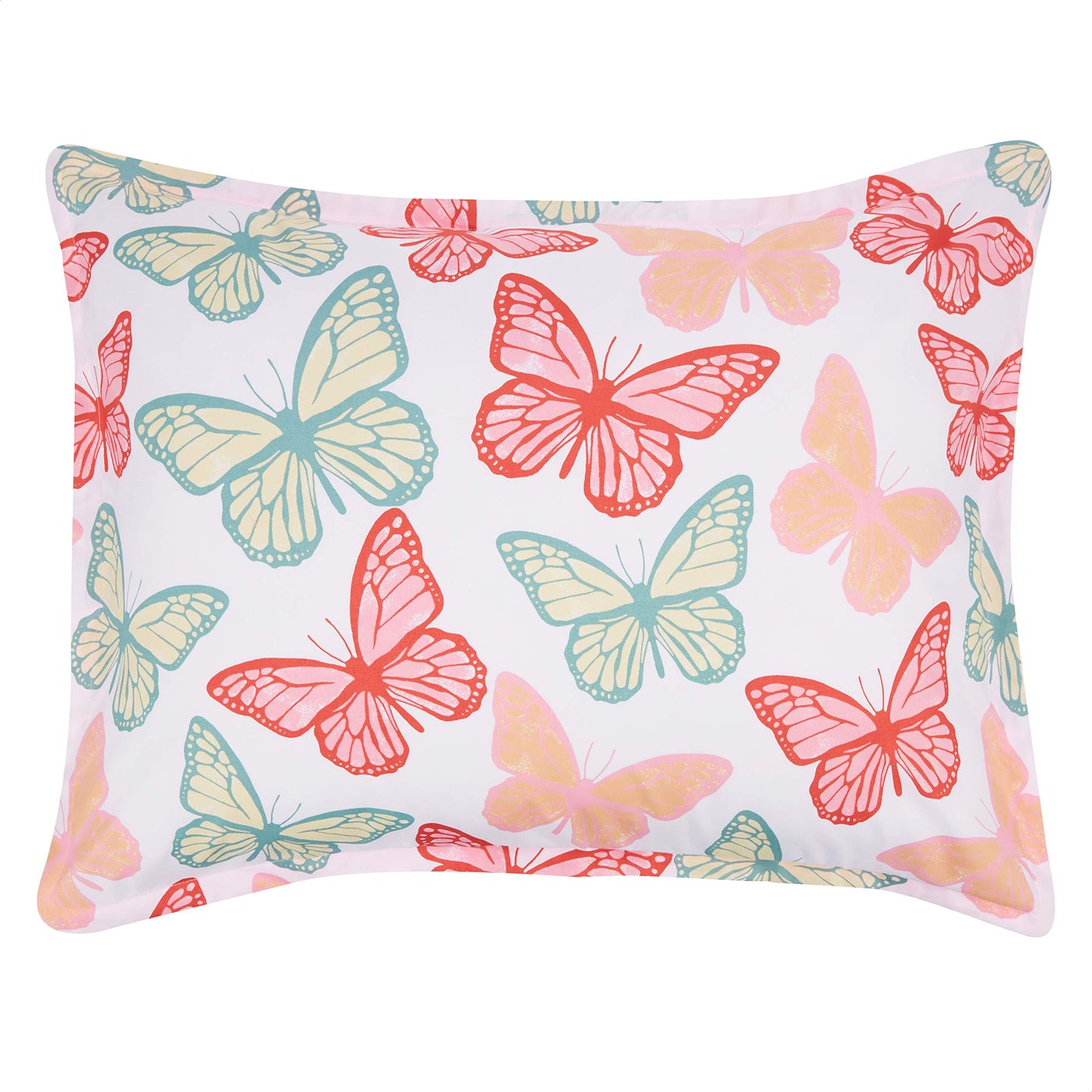 Amazon Basics 5-Piece Soft Microfiber Kid's Bed-in-a-Bag Bedding Set with Comforter, Sheets, Sham and Pillowcase, Twin, Butterfly Friends