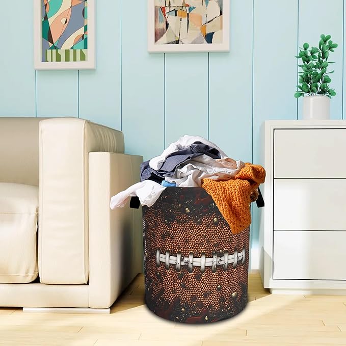 Football Laundry Basket Oxford Cloth Ball Texture Pattern Laundry Hamper