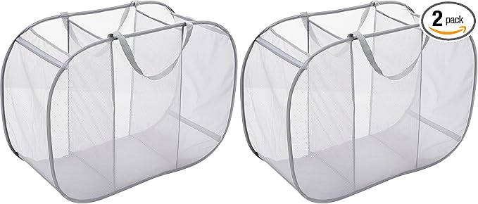 Whitmor Pop & Fold, Paloma Gray Laundry Sorter