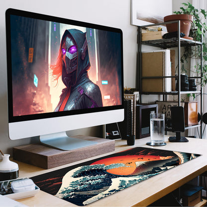 Big Mouse Pad, Upgrade Durable 31.5"x15.7" Larger Extended Mouse Pad for Gamer with Stitched Edges, Waterproof Non-Slip Base Long XXL Large Mousepad for Home Office Gaming Work, Full Moon Pattern