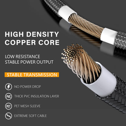 EZDIY-FAB PSU Extension Cable Sleeved Custom Mod PC Power Supply Cable, Soft Nylon Braided with Comb Kit 24PIN/8PIN to 6+2Pin/ 8PIN to 4+4PIN-30CM 300MM - Black Grey