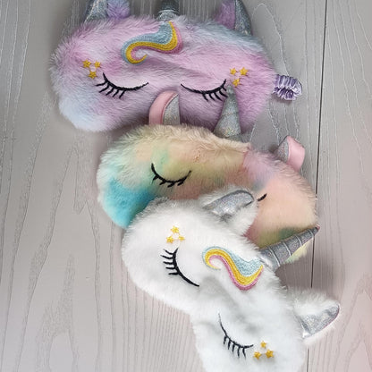 Cute Animal Sleeping Mask Soft Plush Blindfold Cute Rabbit Panda Koala Eye Cover Eyeshade for Kids Teens Girls Women (Flamingo)