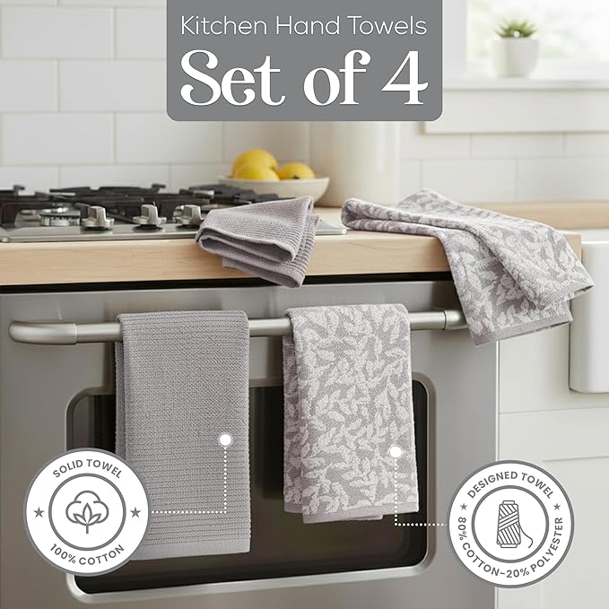 MosJos Kitchen Towels, Cotton Hand Towels, 18 x 28 Kitchen Linens