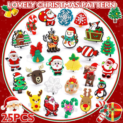 Coluans Christmas Stocking Stuffers for Kid 25Pcs Toys Christmas Party Favors for Kid LED Light Up Rings Flash Glow in The Dark Goodie Bag Stuffers Non Candy Gift Bag Fillers