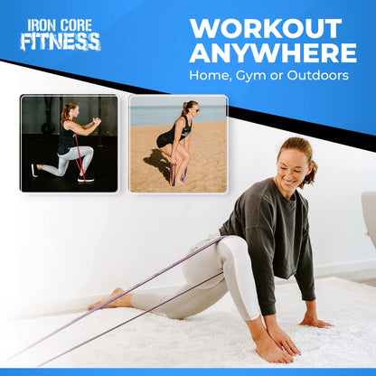 Pull Up Assistance Resistance Bands - Long Loop Power Bands for Men and Women - Strength Power Flexibility Training at Home & Gym - Ebooks & Workout Chart Included by Iron Core Fitness