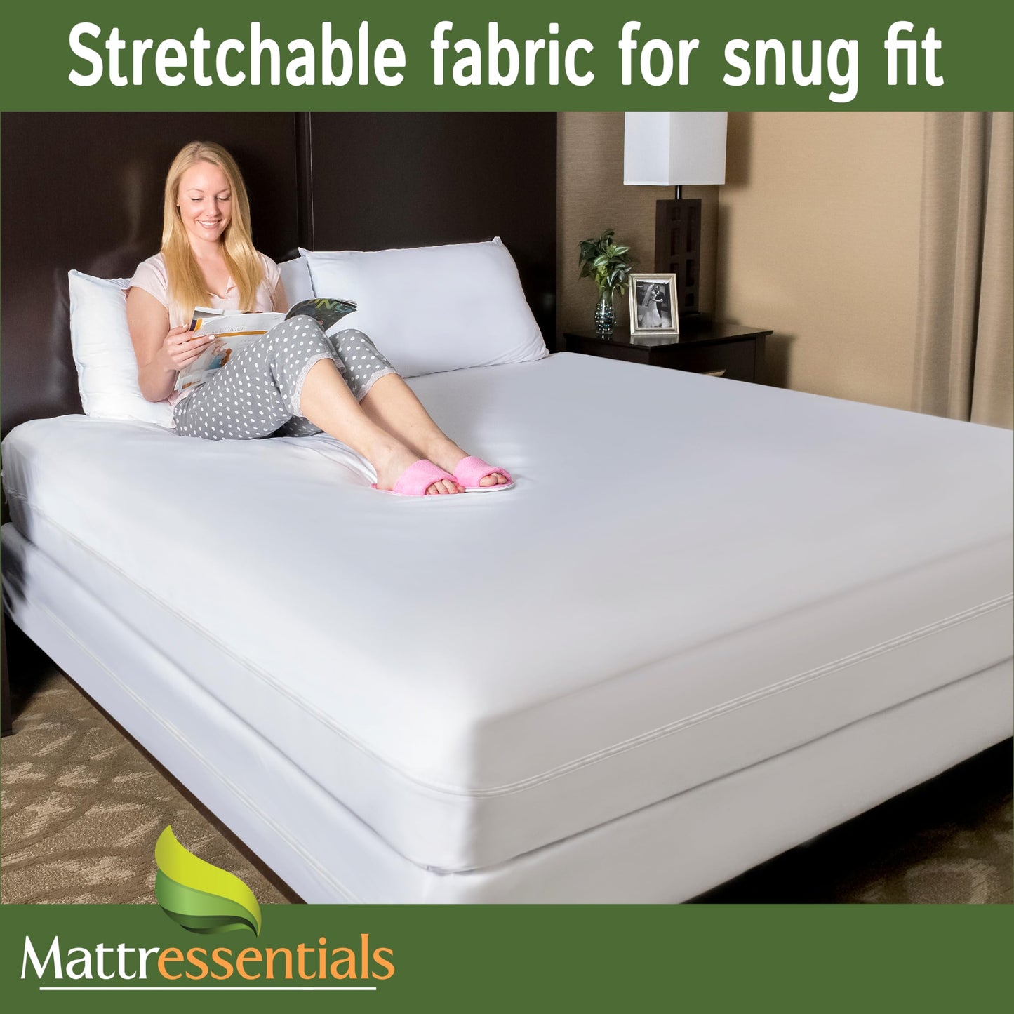 Zippered Full Mattress Protector (5"-7" Depth) - Bed Bug Waterproof Mattress Cover, Premium Quality Hypoallergenic Encasement White