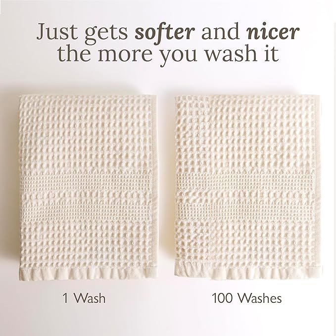 GILDEN TREE Waffle Hand Towels for Bathroom Quick Dry Towel Super Absorbent