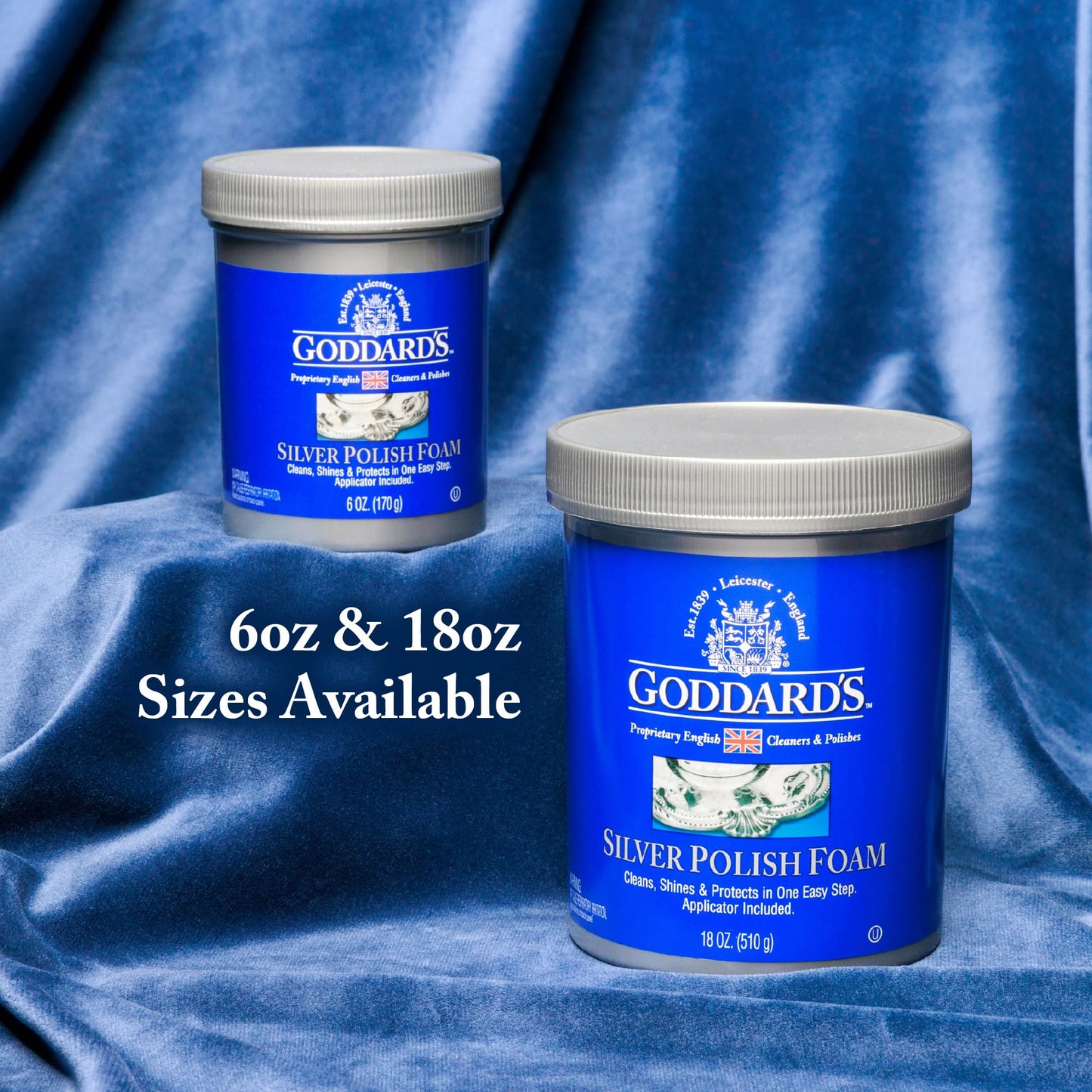 Goddard's Silver Polish Foam – 170 grams – Silver Cleaner & Tarnish Remover with Applicator – Cleans, Shines & Protects – Silverware, Jewelry, Antiques, Cutlery, Trays, Tea Sets and More